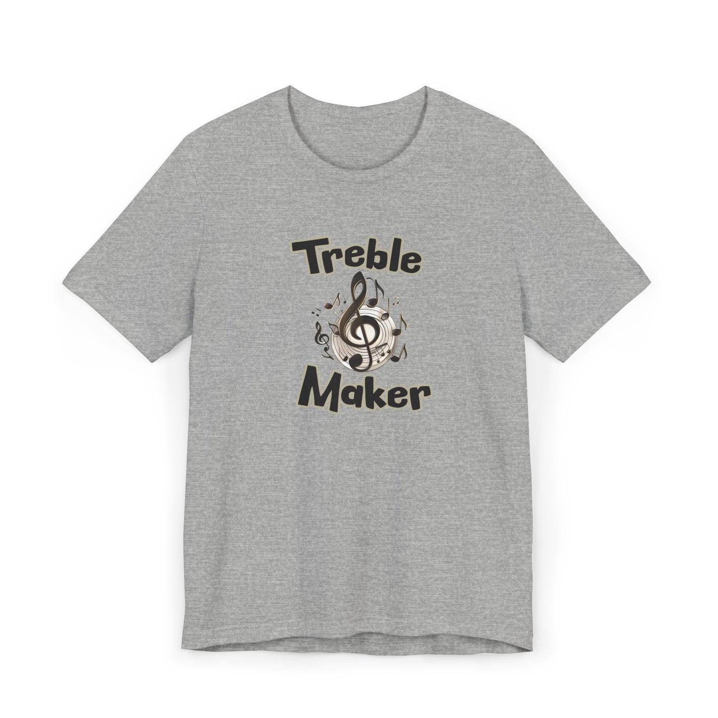 Treble Maker T-shirt musical notes shirt in athletic heather 