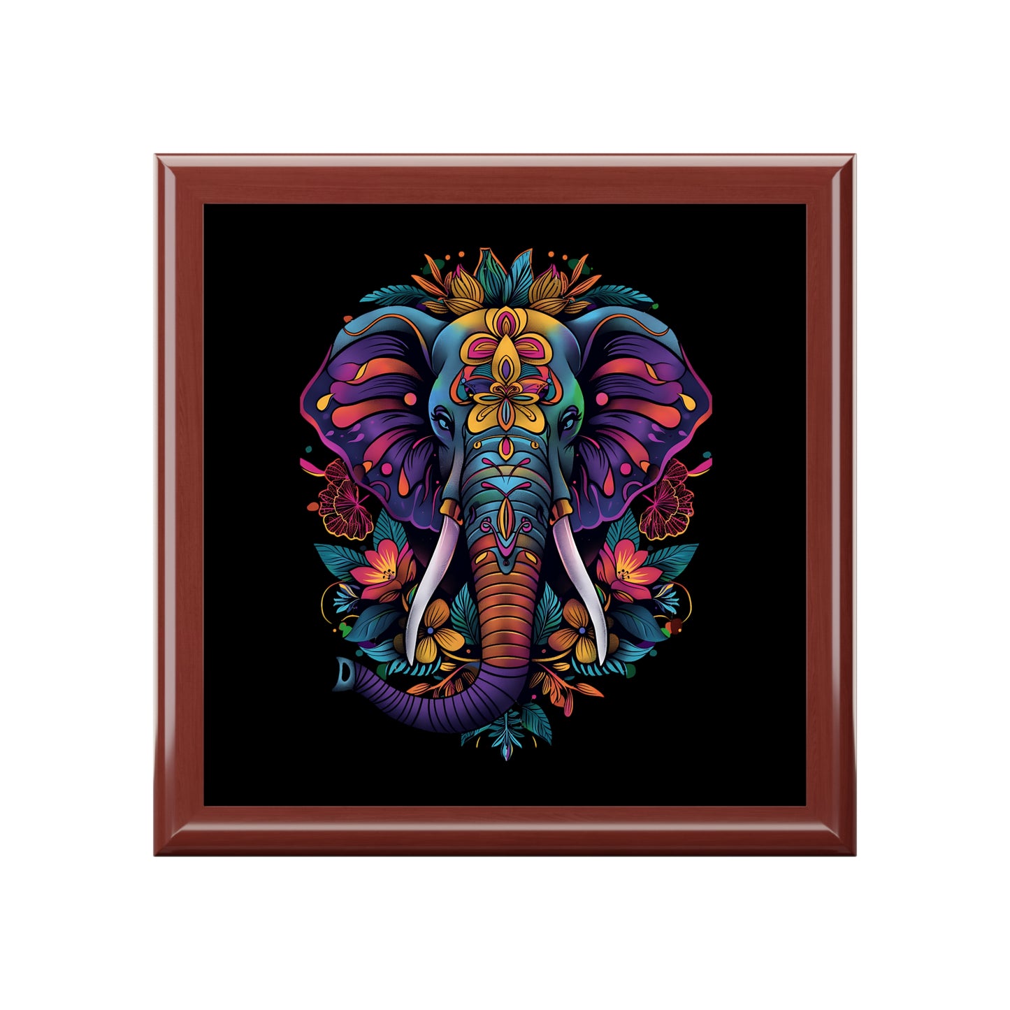 Elephant Mandala Jewelry Keepsake Box