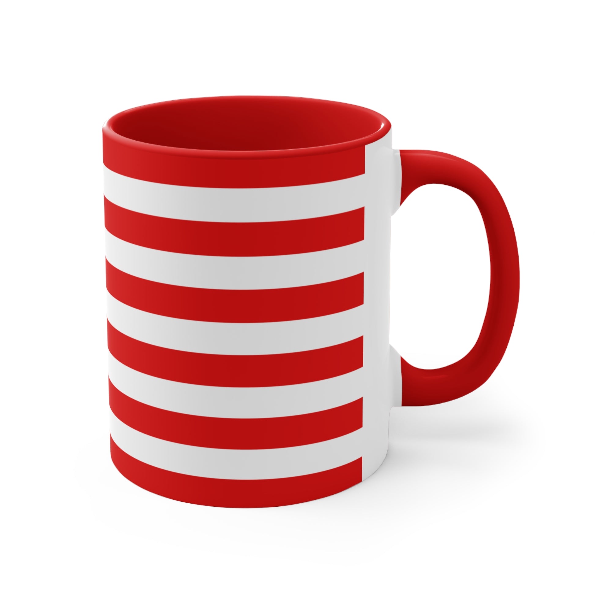 Candy Cane Striped Mug - Red Interior - Tortuna