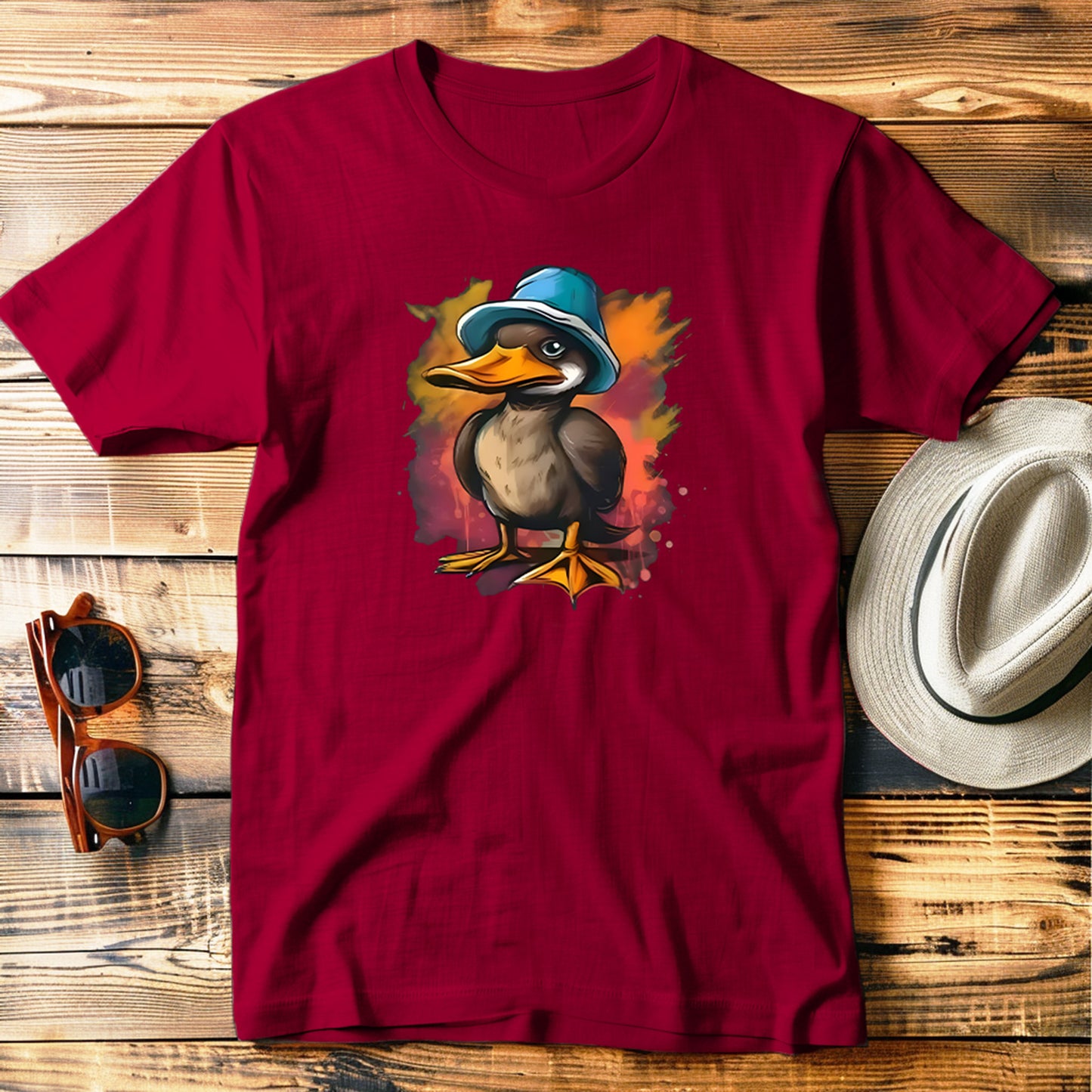 Duck in a Bucket Hat T-shirt