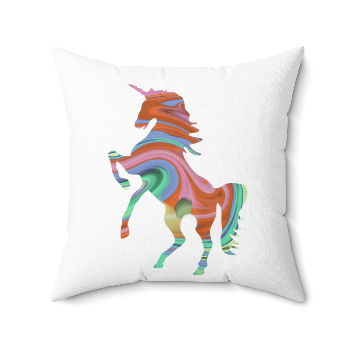 Unicorn Square Throw Pillow - Tortuna