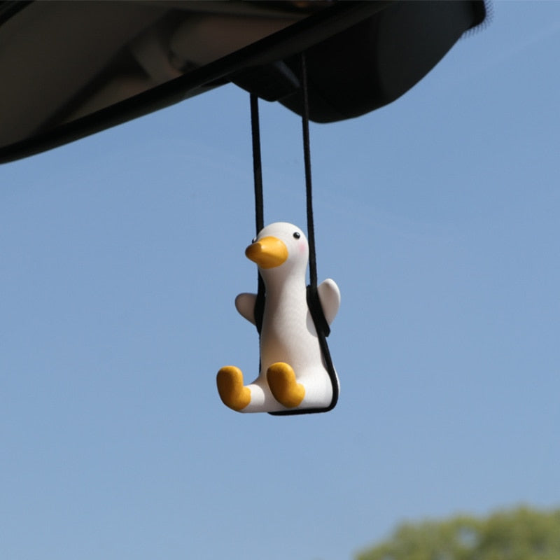 Swing Duck Rearview Mirror Car Ornament - Tortuna