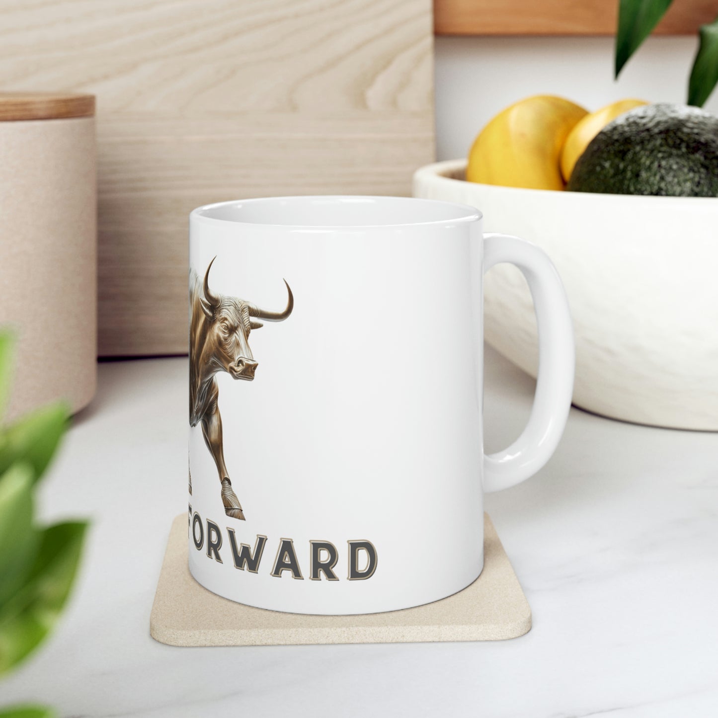 Bull Charging Forward mug - Tortuna