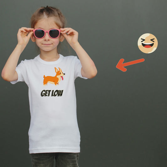 Corgi Get Low T-shirt for Kids