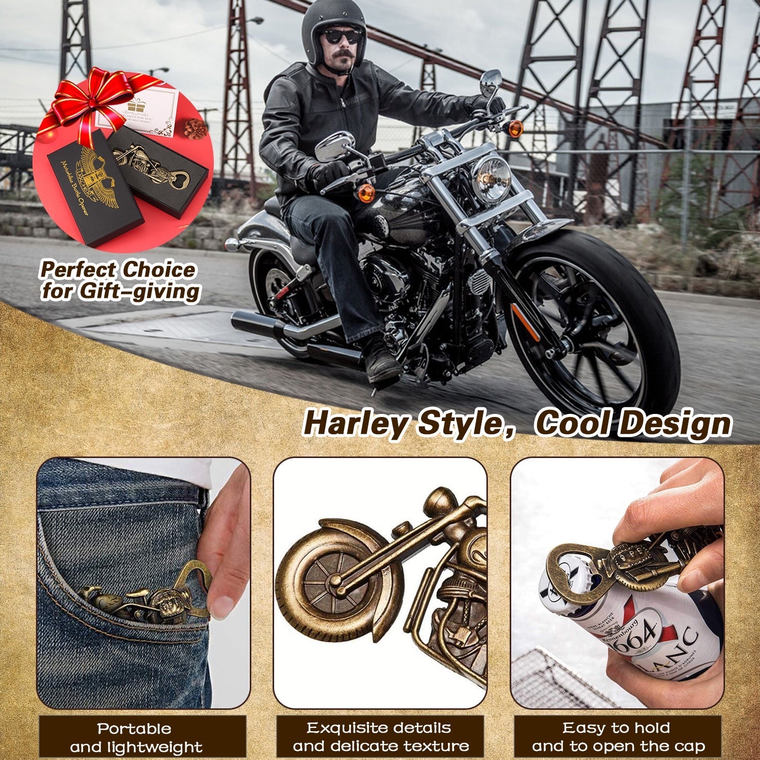 Motorcycle Bottle Opener with Gift Box - Tortuna