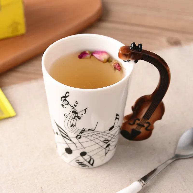 Musical Note Mug with Instrument Handle - Tortuna